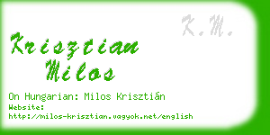 krisztian milos business card